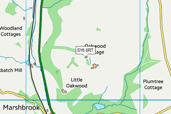 SY6 6RT map - OS VectorMap District (Ordnance Survey)