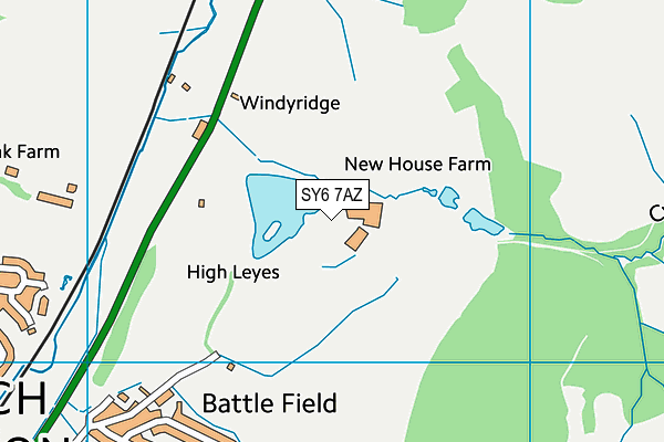 SY6 7AZ map - OS VectorMap District (Ordnance Survey)