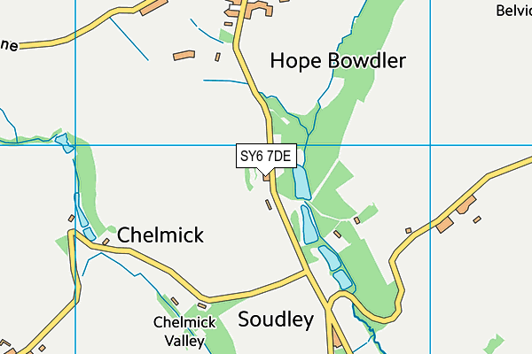 SY6 7DE map - OS VectorMap District (Ordnance Survey)