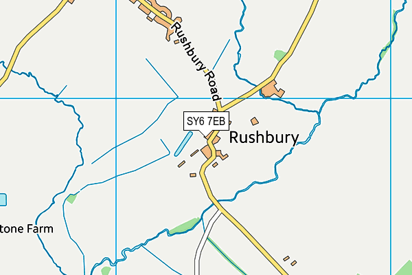 Rushbury CofE Primary School map (SY6 7EB) - OS VectorMap District (Ordnance Survey)