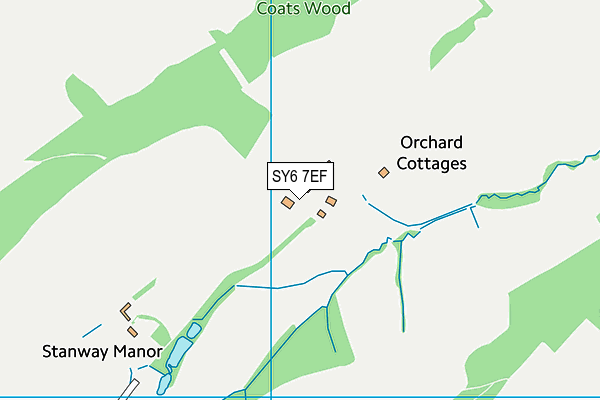 SY6 7EF map - OS VectorMap District (Ordnance Survey)