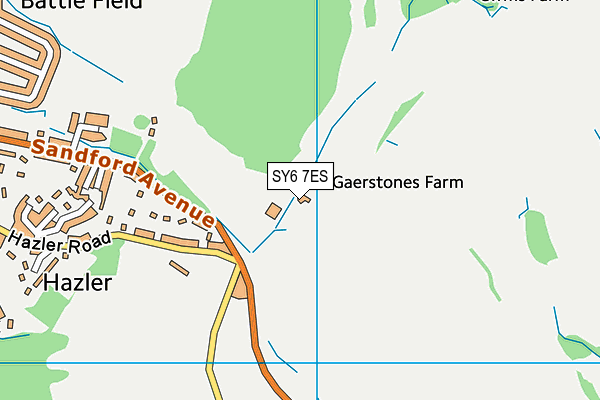 SY6 7ES map - OS VectorMap District (Ordnance Survey)