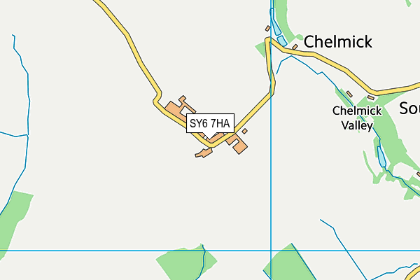 SY6 7HA map - OS VectorMap District (Ordnance Survey)