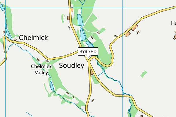 SY6 7HD map - OS VectorMap District (Ordnance Survey)