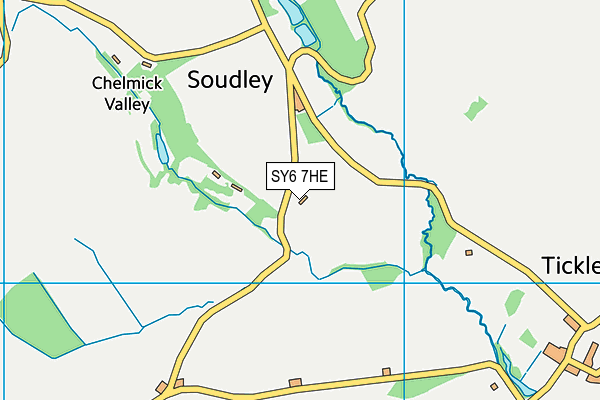 SY6 7HE map - OS VectorMap District (Ordnance Survey)