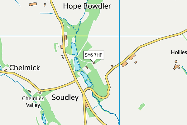 SY6 7HF map - OS VectorMap District (Ordnance Survey)