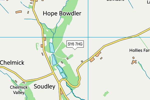 SY6 7HG map - OS VectorMap District (Ordnance Survey)