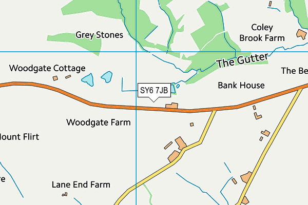 SY6 7JB map - OS VectorMap District (Ordnance Survey)