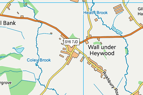 SY6 7JD map - OS VectorMap District (Ordnance Survey)