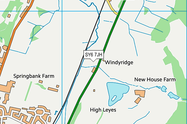 SY6 7JH map - OS VectorMap District (Ordnance Survey)