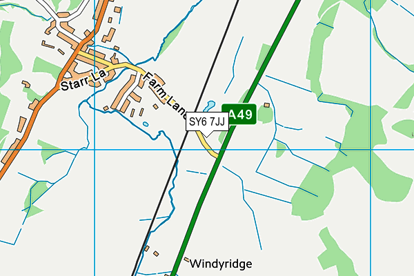 SY6 7JJ map - OS VectorMap District (Ordnance Survey)