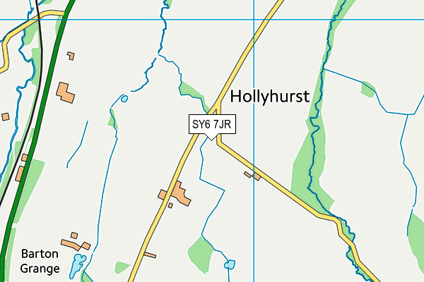 SY6 7JR map - OS VectorMap District (Ordnance Survey)