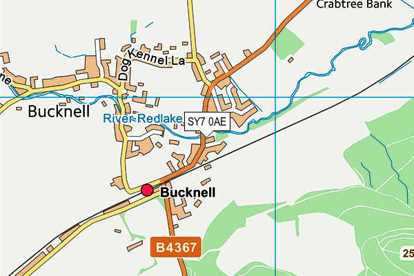 SY7 0AE map - OS VectorMap District (Ordnance Survey)