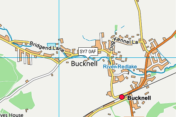 SY7 0AF map - OS VectorMap District (Ordnance Survey)