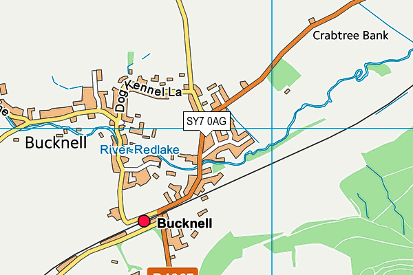 SY7 0AG map - OS VectorMap District (Ordnance Survey)