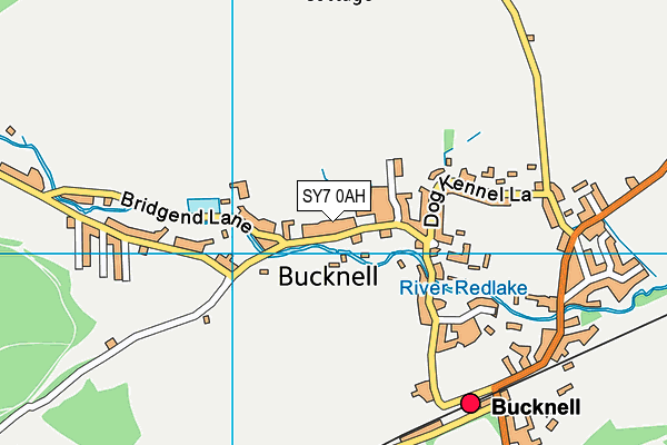 SY7 0AH map - OS VectorMap District (Ordnance Survey)