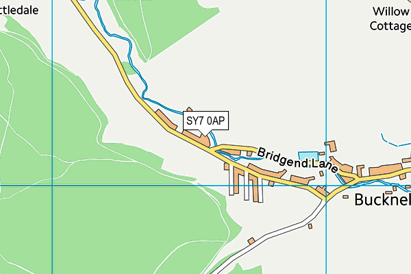 SY7 0AP map - OS VectorMap District (Ordnance Survey)