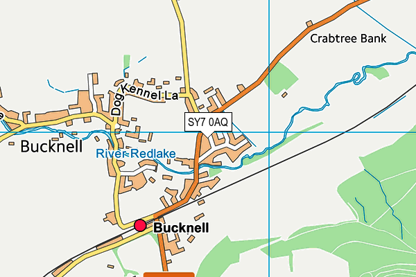 SY7 0AQ map - OS VectorMap District (Ordnance Survey)