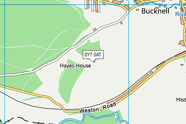 SY7 0AT map - OS VectorMap District (Ordnance Survey)