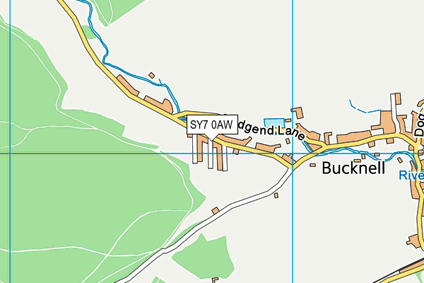 SY7 0AW map - OS VectorMap District (Ordnance Survey)