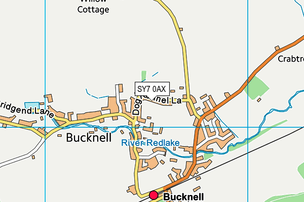 SY7 0AX map - OS VectorMap District (Ordnance Survey)