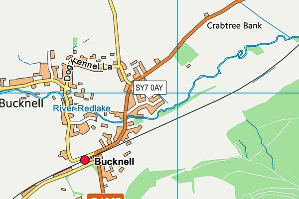 SY7 0AY map - OS VectorMap District (Ordnance Survey)