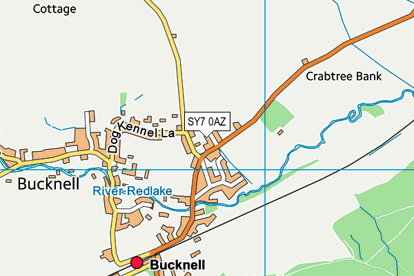 SY7 0AZ map - OS VectorMap District (Ordnance Survey)