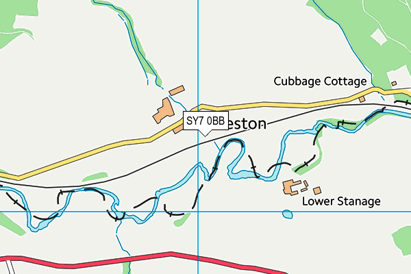 SY7 0BB map - OS VectorMap District (Ordnance Survey)