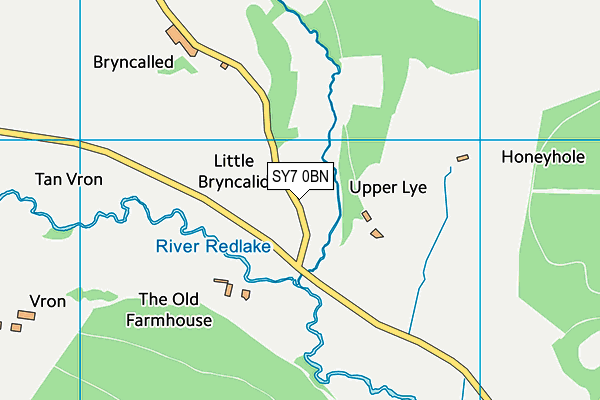 SY7 0BN map - OS VectorMap District (Ordnance Survey)