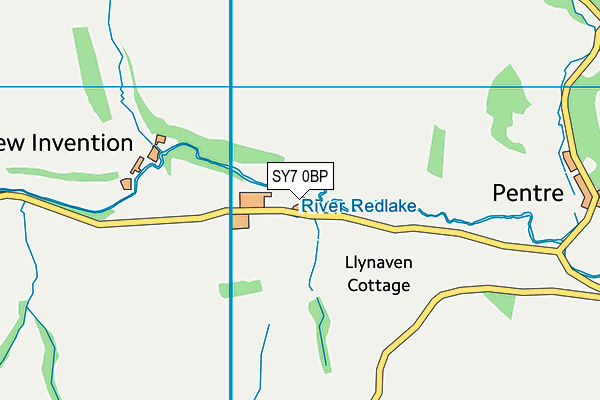 SY7 0BP map - OS VectorMap District (Ordnance Survey)