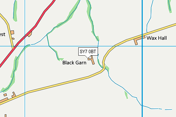 SY7 0BT map - OS VectorMap District (Ordnance Survey)