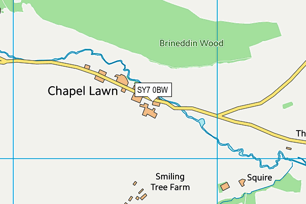 SY7 0BW map - OS VectorMap District (Ordnance Survey)