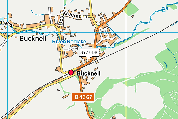 SY7 0DB map - OS VectorMap District (Ordnance Survey)