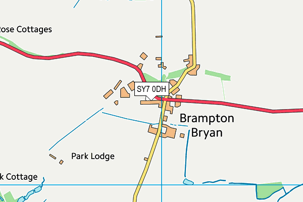 Brampton Bryan And Leintwardine Cricket Club (Closed) map (SY7 0DH) - OS VectorMap District (Ordnance Survey)