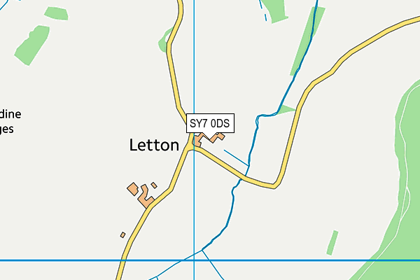 SY7 0DS map - OS VectorMap District (Ordnance Survey)