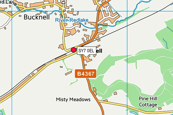 SY7 0EL map - OS VectorMap District (Ordnance Survey)