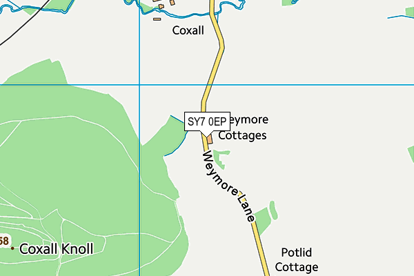 SY7 0EP map - OS VectorMap District (Ordnance Survey)