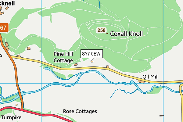 SY7 0EW map - OS VectorMap District (Ordnance Survey)