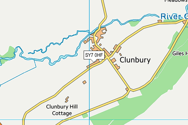 SY7 0HF map - OS VectorMap District (Ordnance Survey)