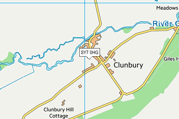 SY7 0HG map - OS VectorMap District (Ordnance Survey)