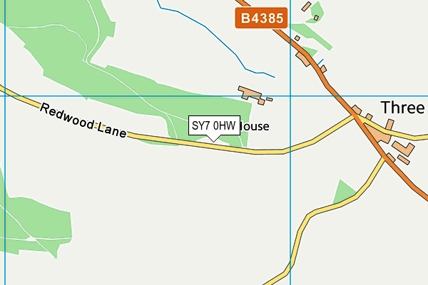 SY7 0HW map - OS VectorMap District (Ordnance Survey)