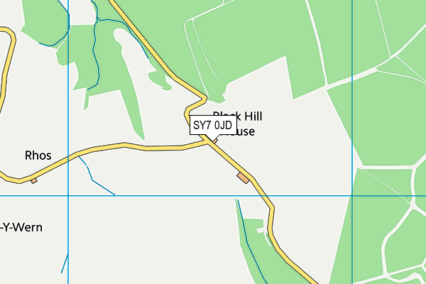 SY7 0JD map - OS VectorMap District (Ordnance Survey)