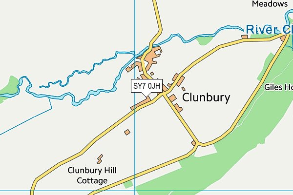 SY7 0JH map - OS VectorMap District (Ordnance Survey)