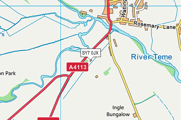 SY7 0JX map - OS VectorMap District (Ordnance Survey)