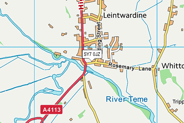 SY7 0JZ map - OS VectorMap District (Ordnance Survey)