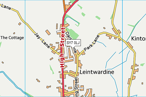 SY7 0LJ map - OS VectorMap District (Ordnance Survey)