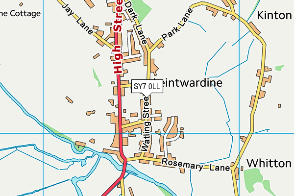 Leintwardine Primary School map (SY7 0LL) - OS VectorMap District (Ordnance Survey)
