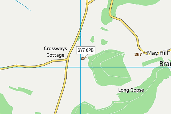 SY7 0PB map - OS VectorMap District (Ordnance Survey)