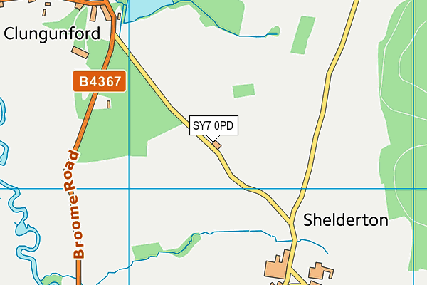 SY7 0PD map - OS VectorMap District (Ordnance Survey)