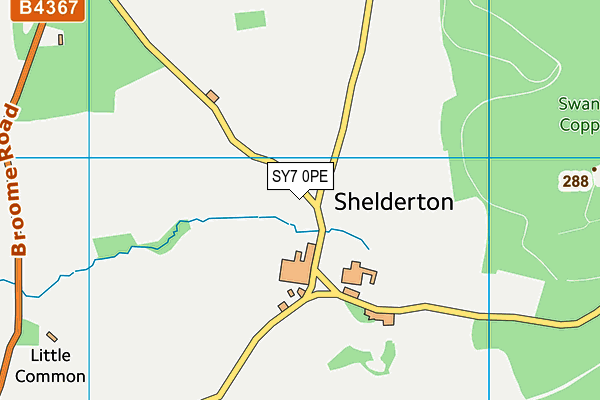 SY7 0PE map - OS VectorMap District (Ordnance Survey)